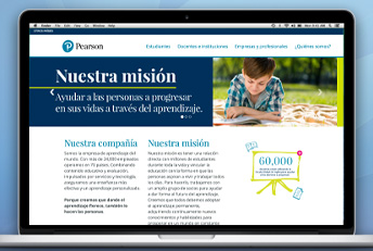 Sitio web Pearson de Chile. Desarrollado en HTML 5, CSS y Javascript.