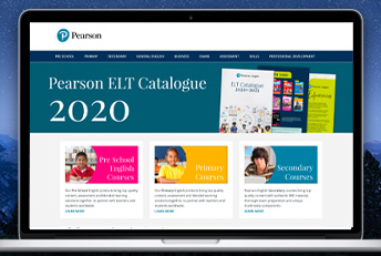 Catálogo web Pearson ELT. Desarrollado en HTML 5, CSS y Javascript.