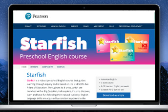 Sitio web Starfish Pearson de México. Desarrollado en HTML 5, CSS y Javascript.